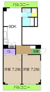 コーポハリマヤI【2階】の間取り