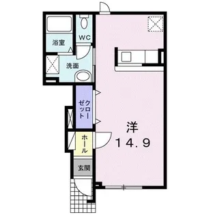 ル・シーニュ沼ノ端III【1階】の間取り