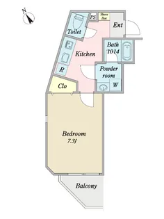 Legato一之江【3階】の間取り