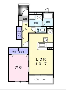愛知県名古屋市緑区四本木【アパート】の間取り