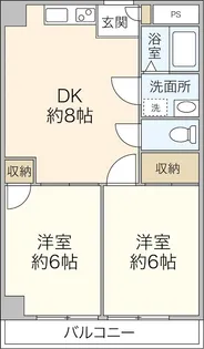高ヶ坂ハイツ【2階】の間取り