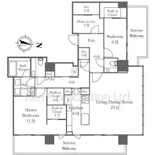 THE YOKOHAMA FRONT TOWER【41階】の間取り