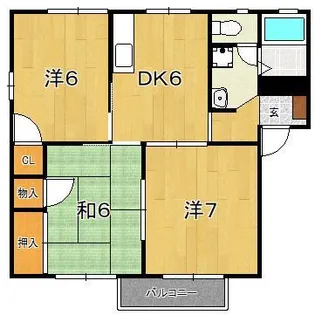オゾンガーデンB【2階】の間取り