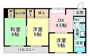 リビオン熊西【2階】の間取り