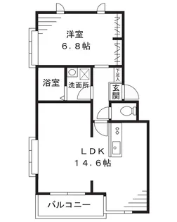 岩間ベルノハイツ【3階】の間取り
