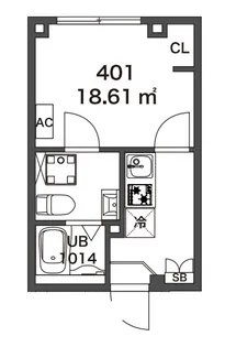 リバース笹塚【4階】の間取り