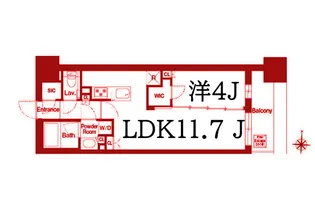 エスタート横濱高島町【8階】の間取り
