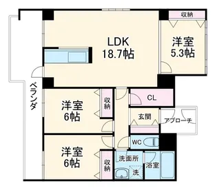 マジェスコート【5階】の間取り