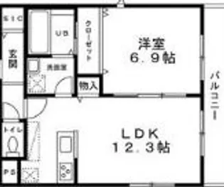 エルフォI【3階】の間取り