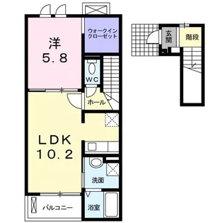 フェルト プラース A【2階】の間取り