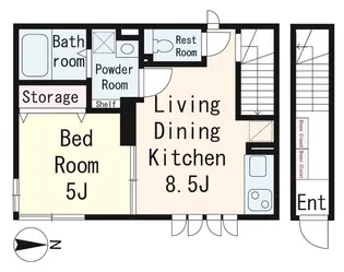 ヴィルヌーヴ イースト【2階】の間取り