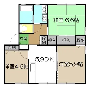 ファミール・ビレジ C棟【1階】の間取り