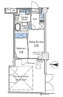 アクアレジデンス錦糸町 旧ベルファース錦糸町【1階】の間取り