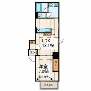 東京都北区赤羽西1【マンション】の間取り