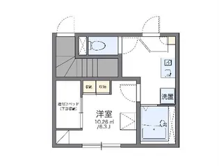 レオパレスブランポルト【1階】の間取り