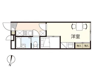 レオパレス恵夢伍番館【1階】の間取り