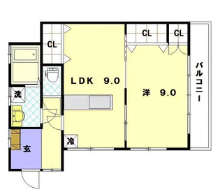 ショコラ城山台【2階】の間取り