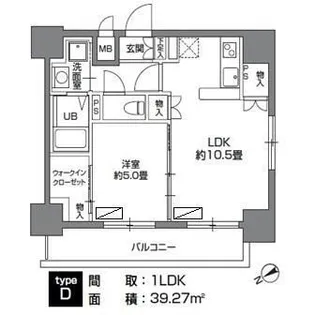 カスタリア三ノ輪【7階】の間取り