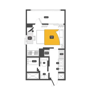 Dash Living Ikebukuro West 1K【2階】の間取り