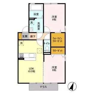 メルヴェイユB【2階】の間取り