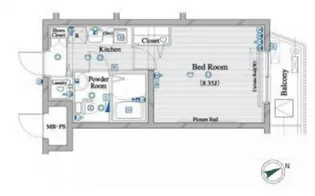 ル・リオン経堂プレザント【4階】の間取り