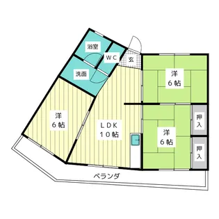 サンライズ藤見【1階】の間取り