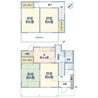 宮城県仙台市太白区郡山3【一戸建】の間取り