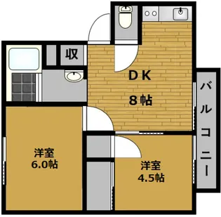 A APARTMENT NISHIICHI【2階】の間取り