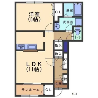 モンテリーブロ二日市【1階】の間取り
