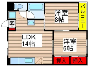 ジュネス明光A棟【2階】の間取り