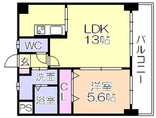レジデンズ東櫛原【2階】の間取り