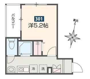 MELDIA矢部【3階】の間取り