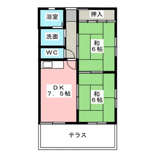 丸二ハイスB棟【1階】の間取り