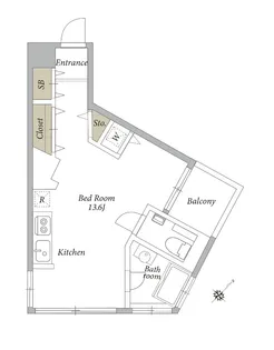 エスティメゾン麻布永坂【6階】の間取り