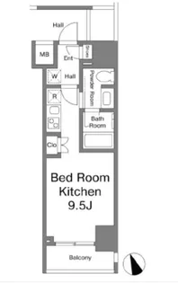 リビオレゾン新虎通り【10階】の間取り