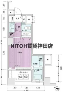 メインステージ東日本橋II【8階】の間取り