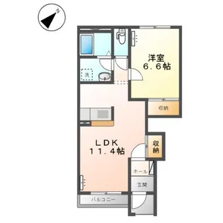 ラヴィアンローゼ【1階】の間取り