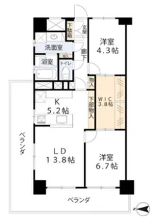 ウィンザーハイム南砂【12階】の間取り