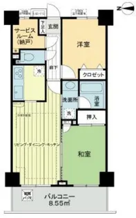 ライオンズマンション調布小島町(定期借家5年)【7階】の間取り