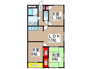 ファミ-ルハラダII【2階】の間取り