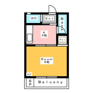 コーポ下池 B棟【1階】の間取り