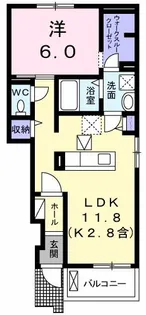 クラール・シェーネ【1階】の間取り