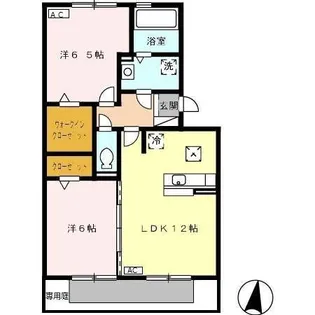 クレイン【1階】の間取り