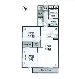 クレードルわかば【1階】の間取り