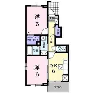 カーサ・ドマーニA【1階】の間取り