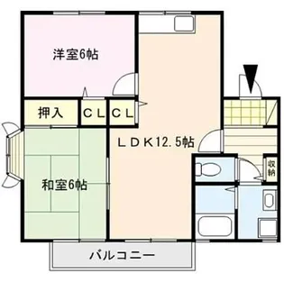 エステート津福【2階】の間取り