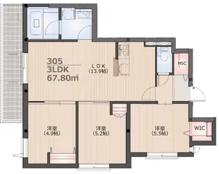 GERBERA(ガーベラ)【3階】の間取り