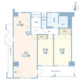 クレアビューコート清瀬駅前【12階】の間取り