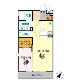 パークドプランタン B【1階】の間取り