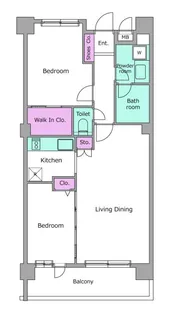 レジディア祐天寺【5階】の間取り